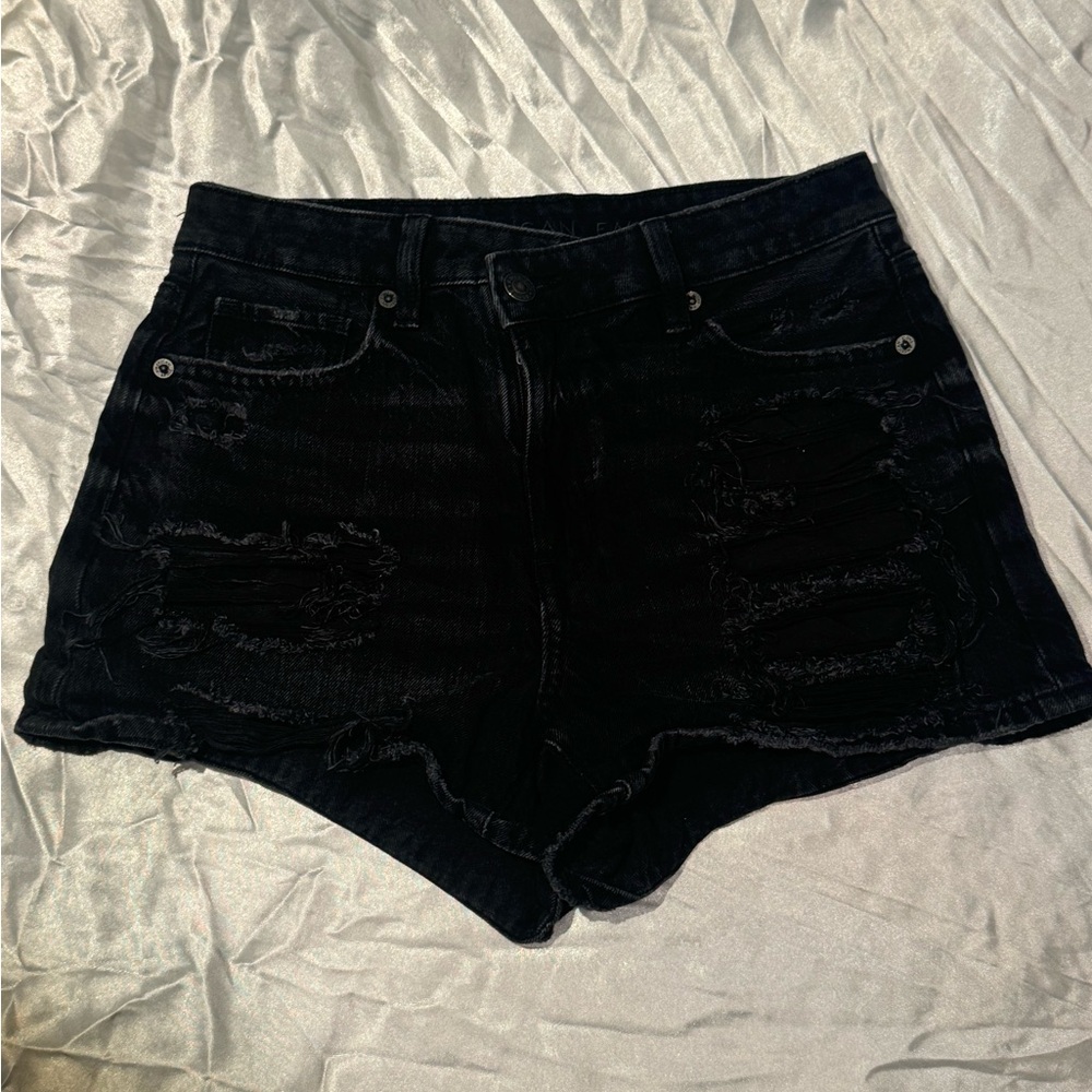 Women's Black Denim Shorts